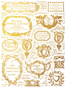 Etiquettes IOD Gold Leaf Transfer Iron Orchid Designs