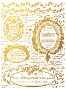 Etiquettes IOD Gold Leaf Transfer Iron Orchid Designs