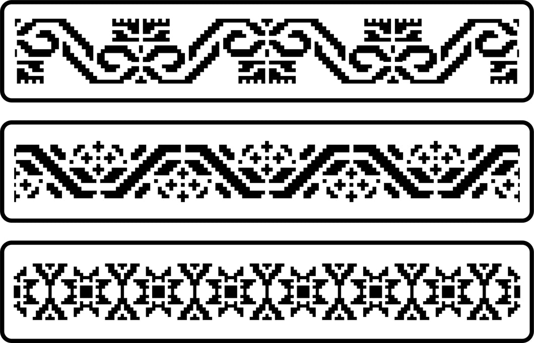 Mexican Embroidery Border Set | JRV Stencils