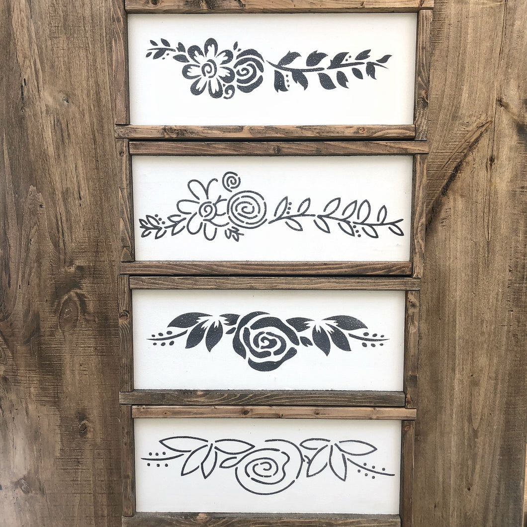 Long Flower Set | JRV Stencils